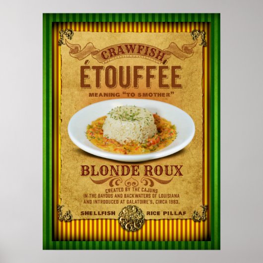 Etouffee New Orleans Cajun Poster (Voorkant)