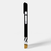 ETrendy Zwart Goud Muzieknoten, Piano Sleutels Case-Mate iPhone Case (Achterkant / Links)