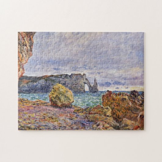 Etretat Beach & Porte d'Aval Monet Fine Art Legpuzzel (Horizontaal)