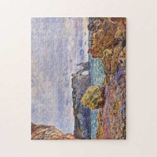 Etretat Beach & Porte d'Aval Monet Fine Art Legpuzzel (Verticaal)