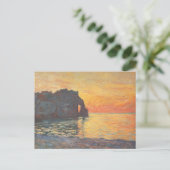 Etretat, Cliff of d'Aval, Sunset - Claude Monet Briefkaart (Staand voorkant)