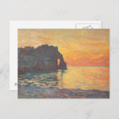 Etretat, Cliff of d'Aval, Sunset - Claude Monet Briefkaart (Voorkant / Achterkant)