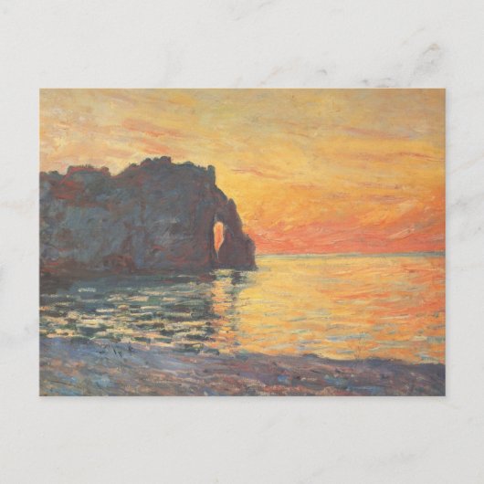 Etretat, Cliff of d'Aval, Sunset - Claude Monet Briefkaart (Voorkant)