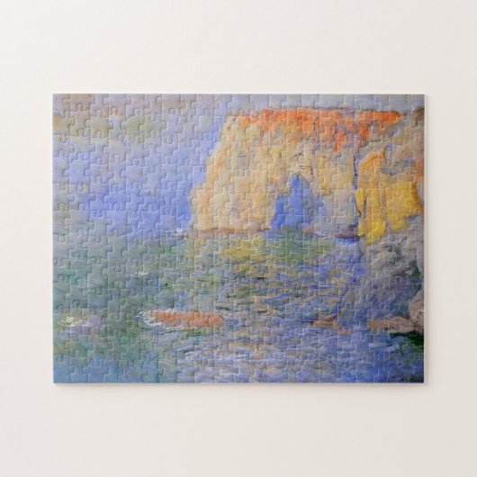 Etretat Cliff reflecteert op de 'Water Monet Fine  Legpuzzel (Horizontaal)