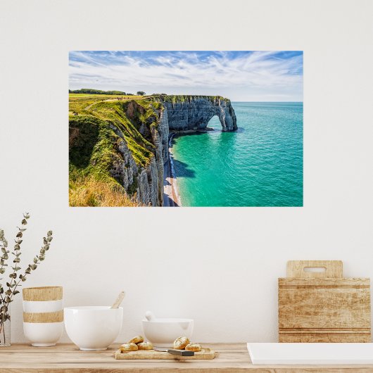 Etretat cliffs, Normandie Poster (Keuken)