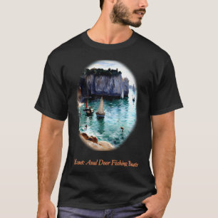 Étretat, De Aval-deur: Vissersboten verlaten de ha T-shirt