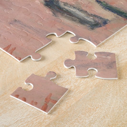 Étretat: Het strand en de Falaise door Claude Mone Legpuzzel (Zijkant)