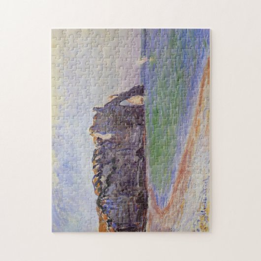 Etretat Porte d'Aval Monet Fine Art Legpuzzel (Verticaal)