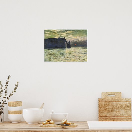 Etretat, Sunset, 1883, Claude Monet Poster (Keuken)