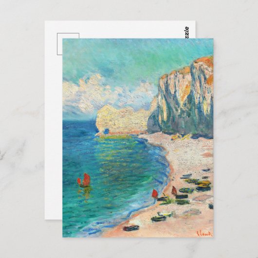 Étretat, The Beach by Claude Monet Postcard Briefkaart (Voorkant / Achterkant)