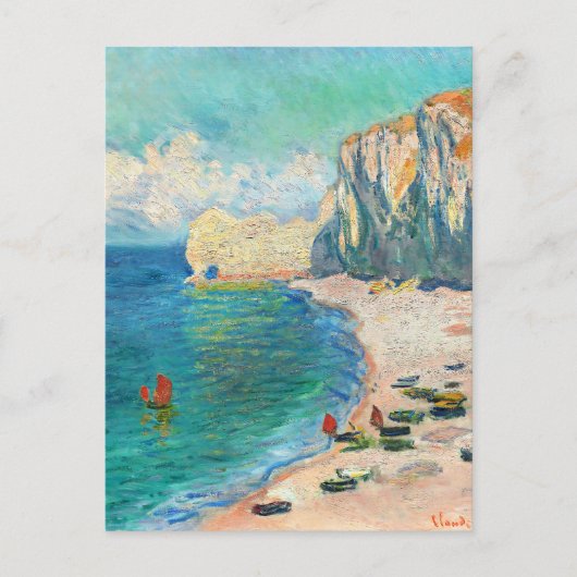 Étretat, The Beach by Claude Monet Postcard Briefkaart (Voorkant)