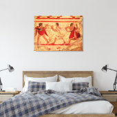 Etruscaanse muzikanten canvas afdruk (Insitu (Slaapkamer))
