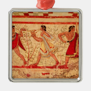 Etruscaanse muzikanten metalen ornament