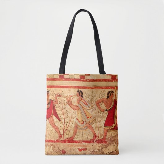 Etruscaanse muzikanten tote bag (Voorkant)
