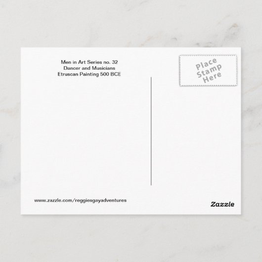 Etruscan Dancer and Musicians Briefkaart (Achterkant)
