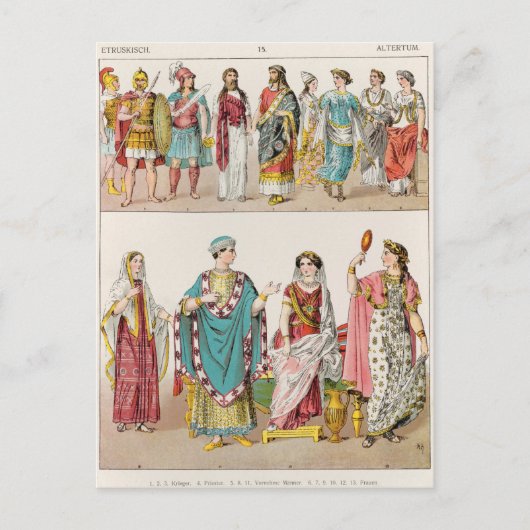 Etruscan Dress Briefkaart (Voorkant)