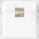 Etruscan Dress Vierkante Sticker (Tas)
