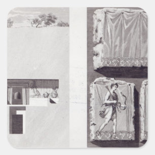 Etruscan Tombs, c. 1780 Vierkante Sticker