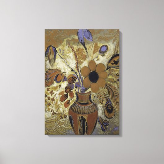 Etruscan Vase met Flowers Canvas Afdruk (Voorkant)