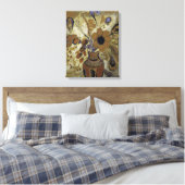 Etruscan Vase met Flowers Canvas Afdruk (Insitu (Slaapkamer))