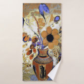 Etruscan Vase with Flowers, Redon Badhanddoek (Badhanddoek)