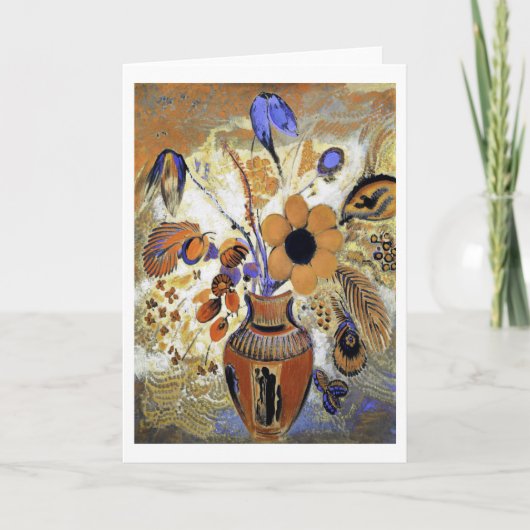 Etruscan Vase with Flowers, Redon Kaart (Voorkant)