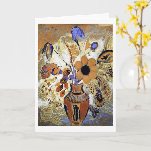 Etruscan Vase with Flowers, Redon Kaart (Gele Bloem)