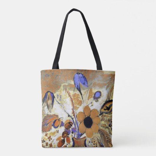 Etruscan Vase with Flowers, Redon Tote Bag (Achterkant)