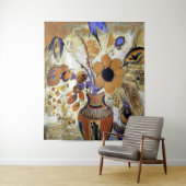 Etruscan Vase with Flowers, Redon Wandkleed (In situ)