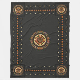 Etruskische Zwarte Bucchero Zonnewiel Mystiek Fleece Deken