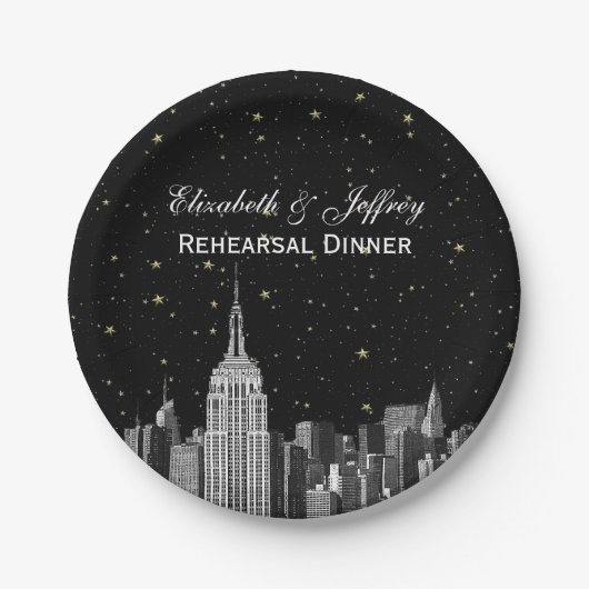 Etsen NYC ESB Skyline Star DIY Bg Papieren Bordje (Voorkant)