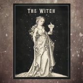 etsen van heksen uitnodiging briefkaart