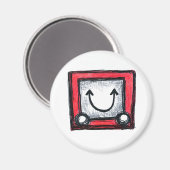 Etsketch Smile, Standard, 2¼ inch Circle Magnet (Voorkant / Achterkant)