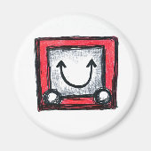Etsketch Smile, Standard, 2¼ inch Circle Magnet (Voorkant)