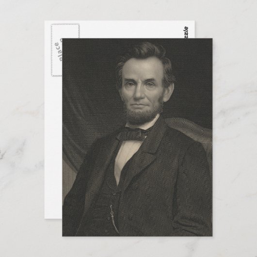 Etsportret van Abraham Lincoln Briefkaart (Voorkant / Achterkant)
