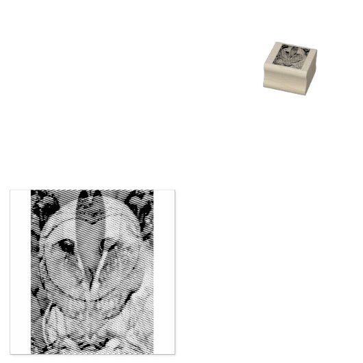 Etste hart uilen rubberstempel (Gestempeld)