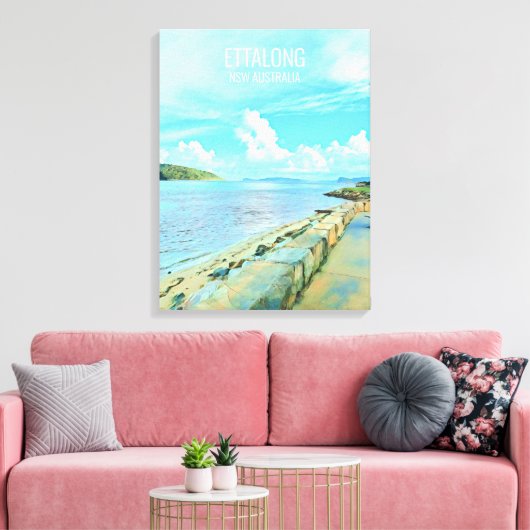 Ettalong Central Coast NSW Australië Canvas Afdruk (Insitu (Woonkamer))