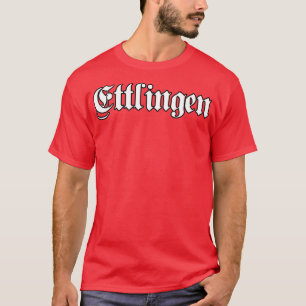 Ettlingen geschreven met gotisch lettertype t-shirt