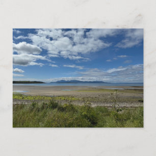 Ettrick Bay op het eiland Bute Schotland op een Feestdagenkaart