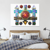 Etude № 13. Astrale Kompas Canvas Afdruk (Insitu (Slaapkamer))