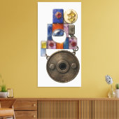 Etude 14: Chronograaf. De Bewaker van de Tijd. Canvas Afdruk (Insitu (Woonkamer))