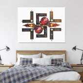 Etude № 15 - "Naar de vier windrichtingen". Canvas Afdruk (Insitu (Slaapkamer))