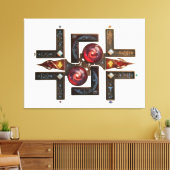 Etude № 15 - "Naar de vier windrichtingen". Canvas Afdruk (Insitu (Woonkamer))