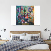 Etude №16 Astral Pilot ver.2 Canvas Afdruk (Insitu (Slaapkamer))