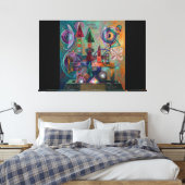 Etude №16 Astral Pilot ver.2 Canvas Afdruk (Insitu (Slaapkamer))