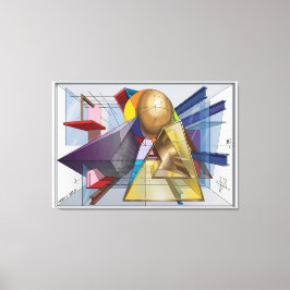 Etude №23 Kruising van Ruimtes  Canvas Afdruk