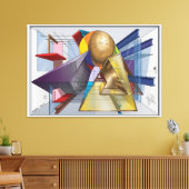 Etude №23 Kruising van Ruimtes  Canvas Afdruk (Insitu (Woonkamer))