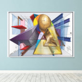 Etude №23 Kruising van Ruimtes  Canvas Afdruk (Insitu (Houten vloer))