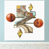 Etude 8. Vuurtoren 3d. Canvas Afdruk (Insitu (Houten vloer))