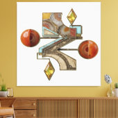 Etude 8. Vuurtoren 3d. Canvas Afdruk (Insitu (Woonkamer))